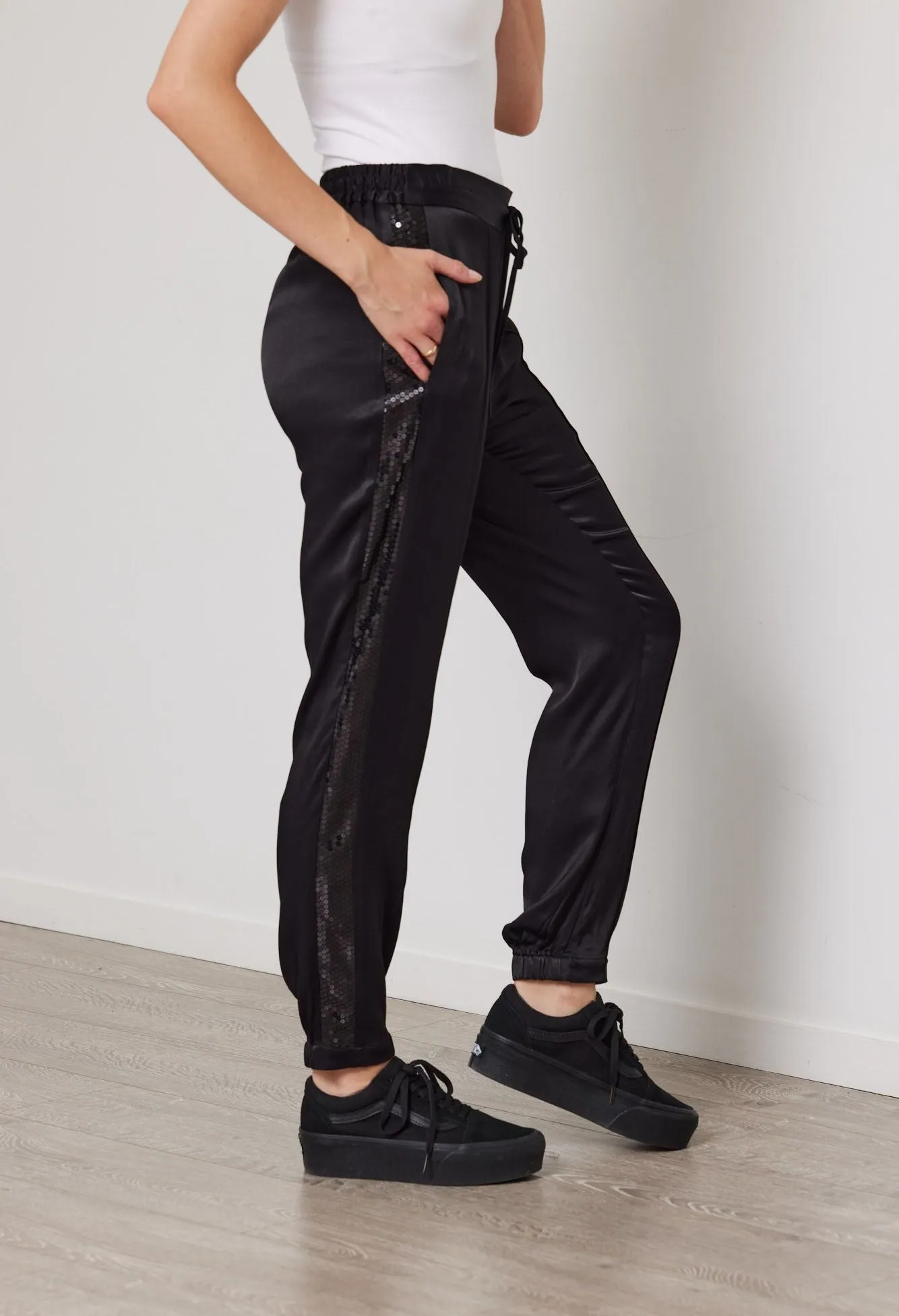 Reine Sequin Pant - Black
