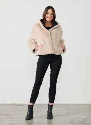 REVERSIBLE FAUX FUR JACKET