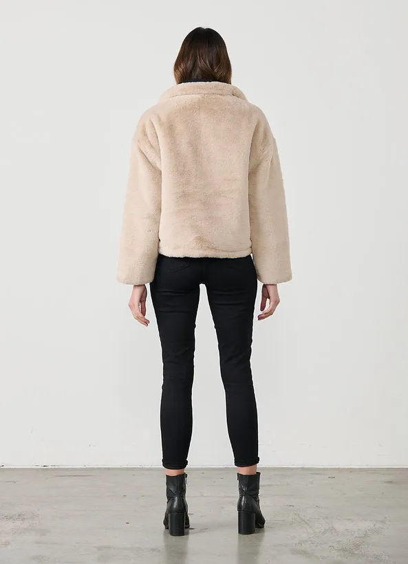 REVERSIBLE FAUX FUR JACKET
