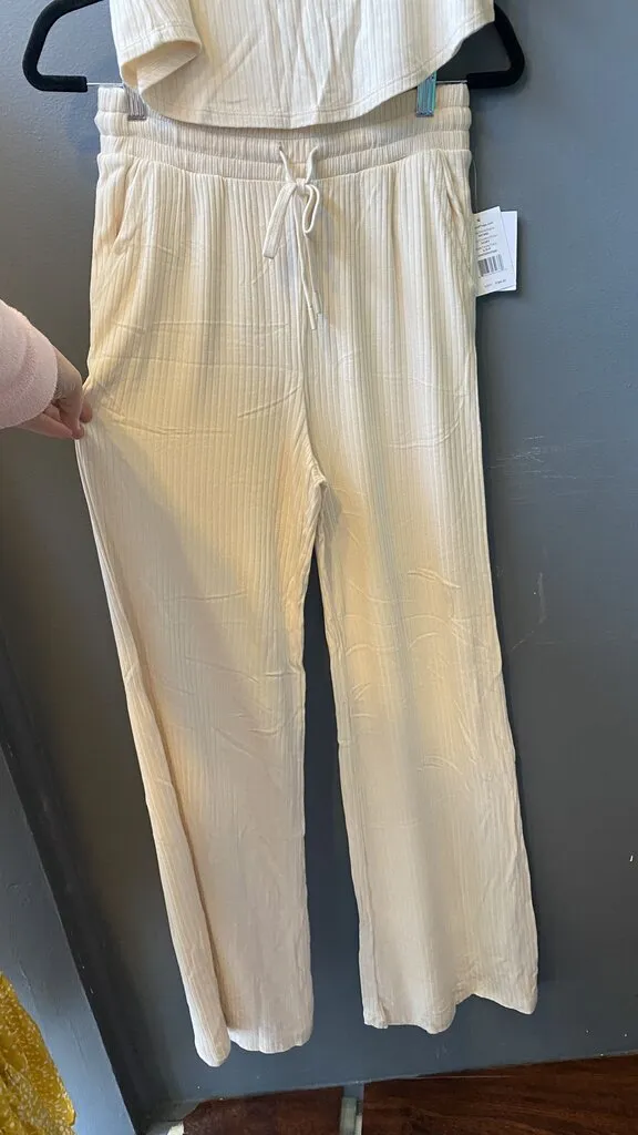 Ribbed Tank   Wide Leg Pants Set