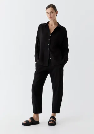 Rocco Linen Pants - Black