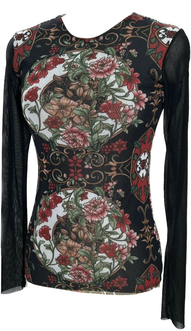 Rococo Crew Top With Scarf