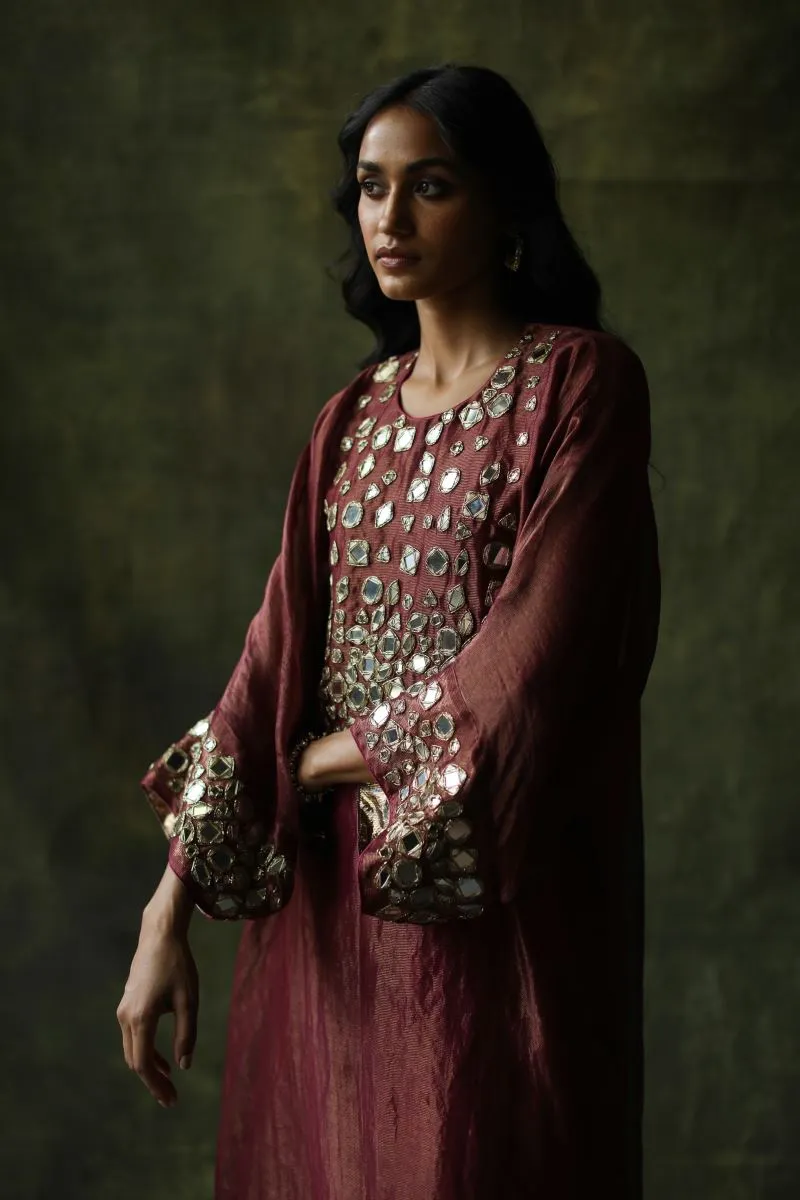 Sahiba ruby kaftan set