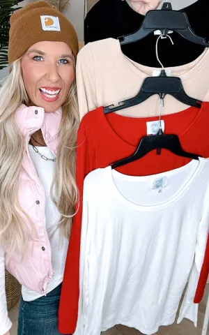 SALTY WAVE Hold Tight Long Sleeve Tops- Basics**DEAL-FINAL SALE