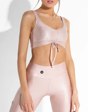SCRUNCH ROSE SHINE TOP