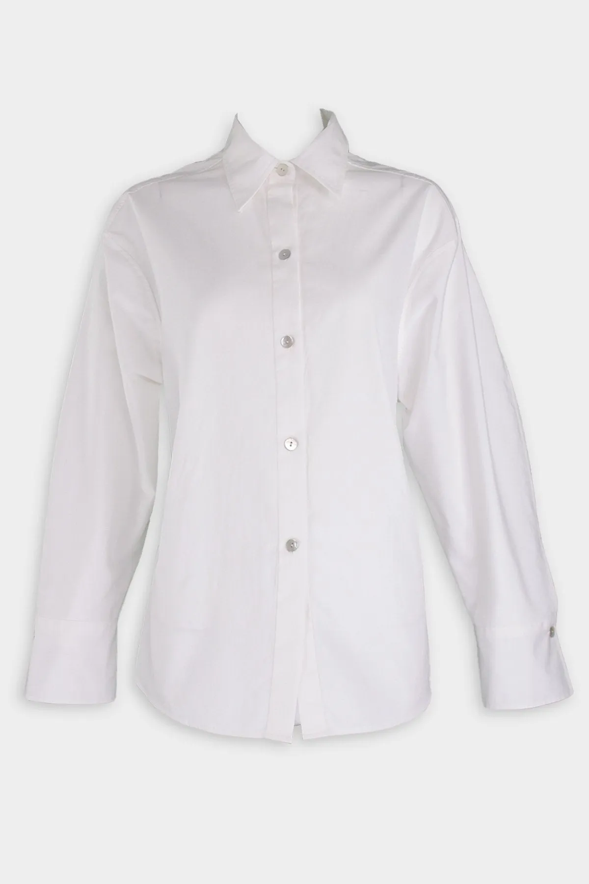 Sculpted Long Sleeve Shirt in Optic White