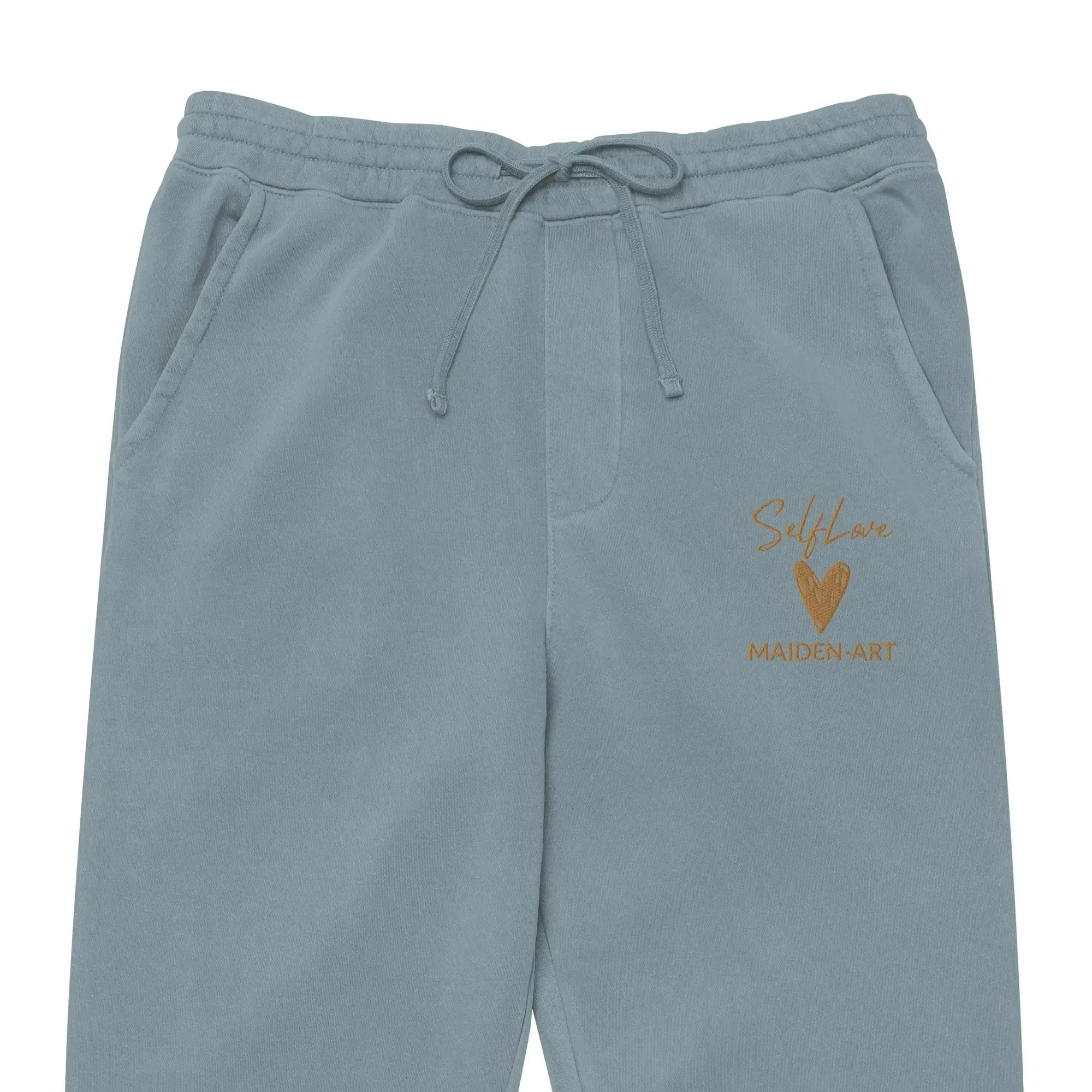 Self Love Unisex pigment-dyed sweatpants with Old Gold Embroidery - unisex sweatpants