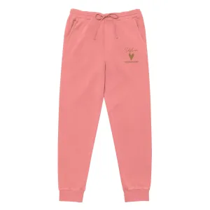 Self Love Unisex pigment-dyed sweatpants with Old Gold Embroidery - unisex sweatpants