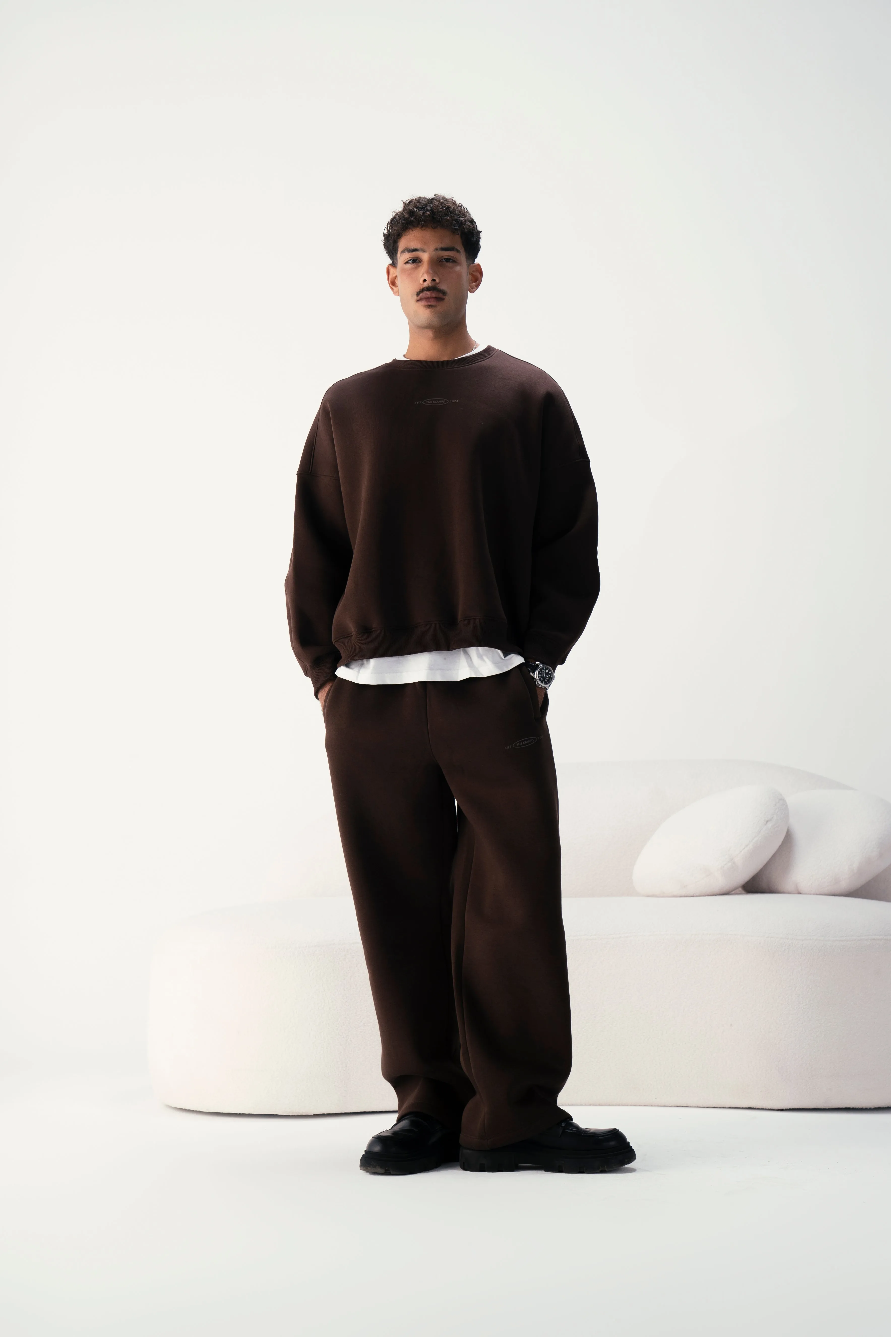 Sepia Brown Oversized Sweatpants