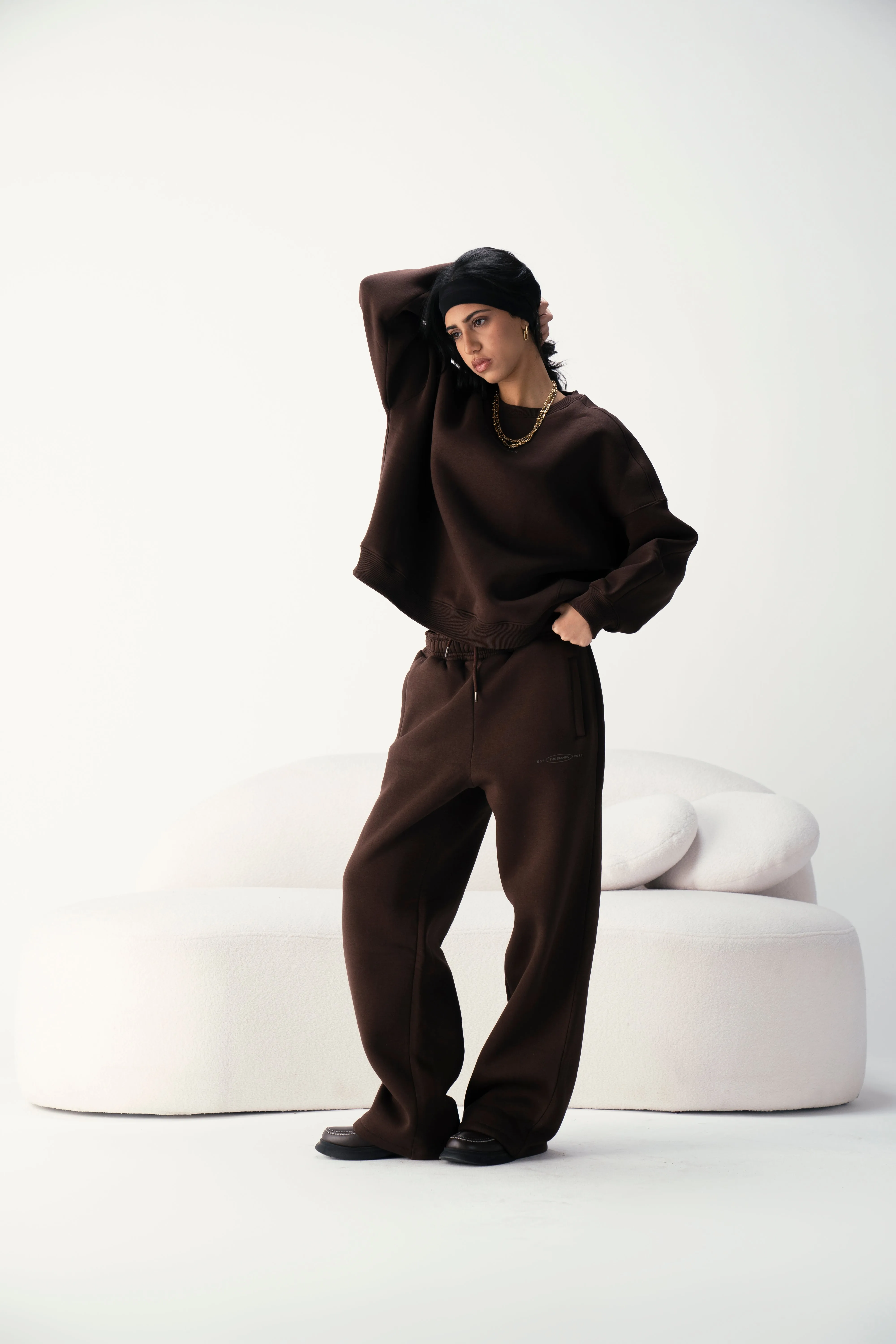 Sepia Brown Oversized Sweatpants