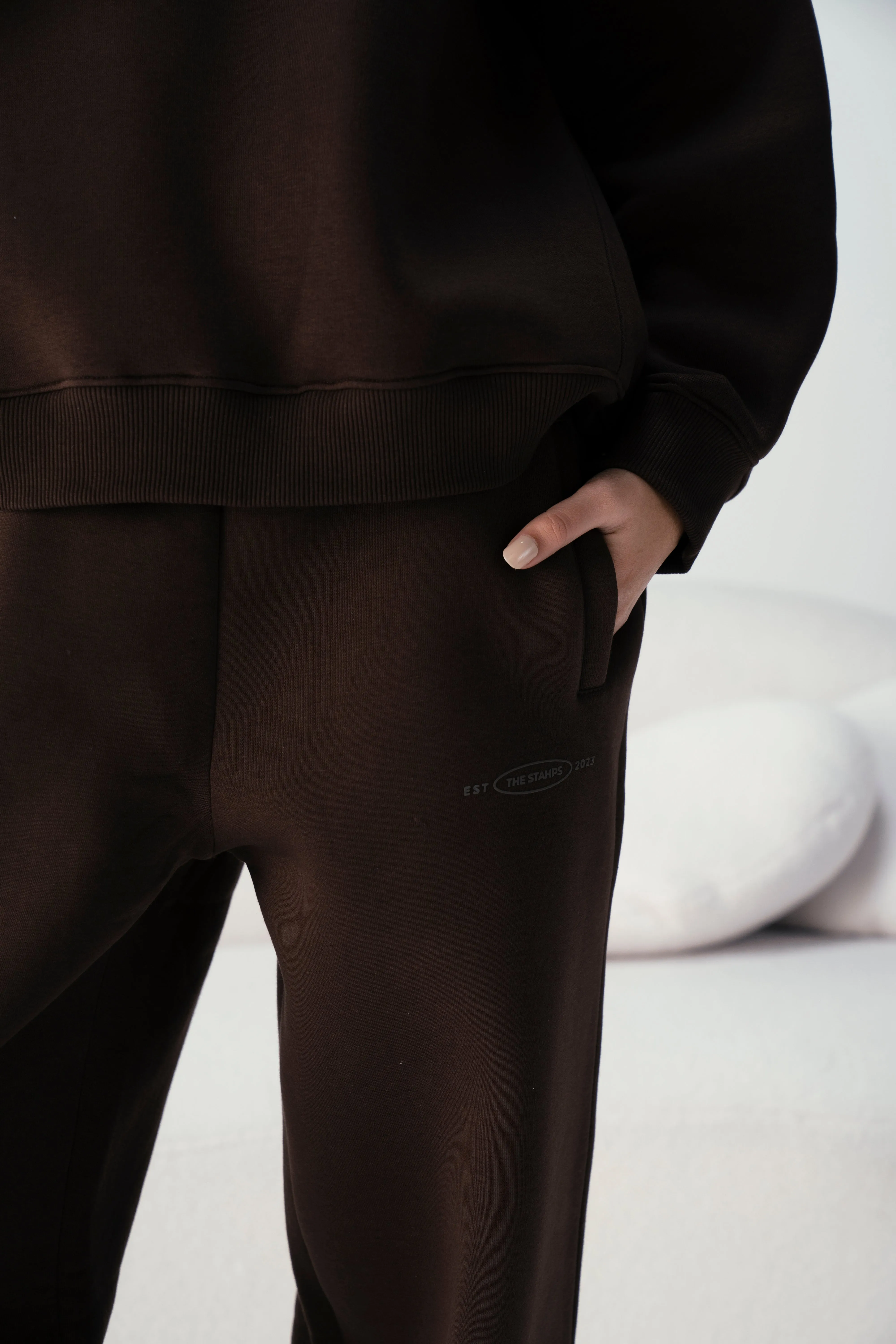 Sepia Brown Oversized Sweatpants