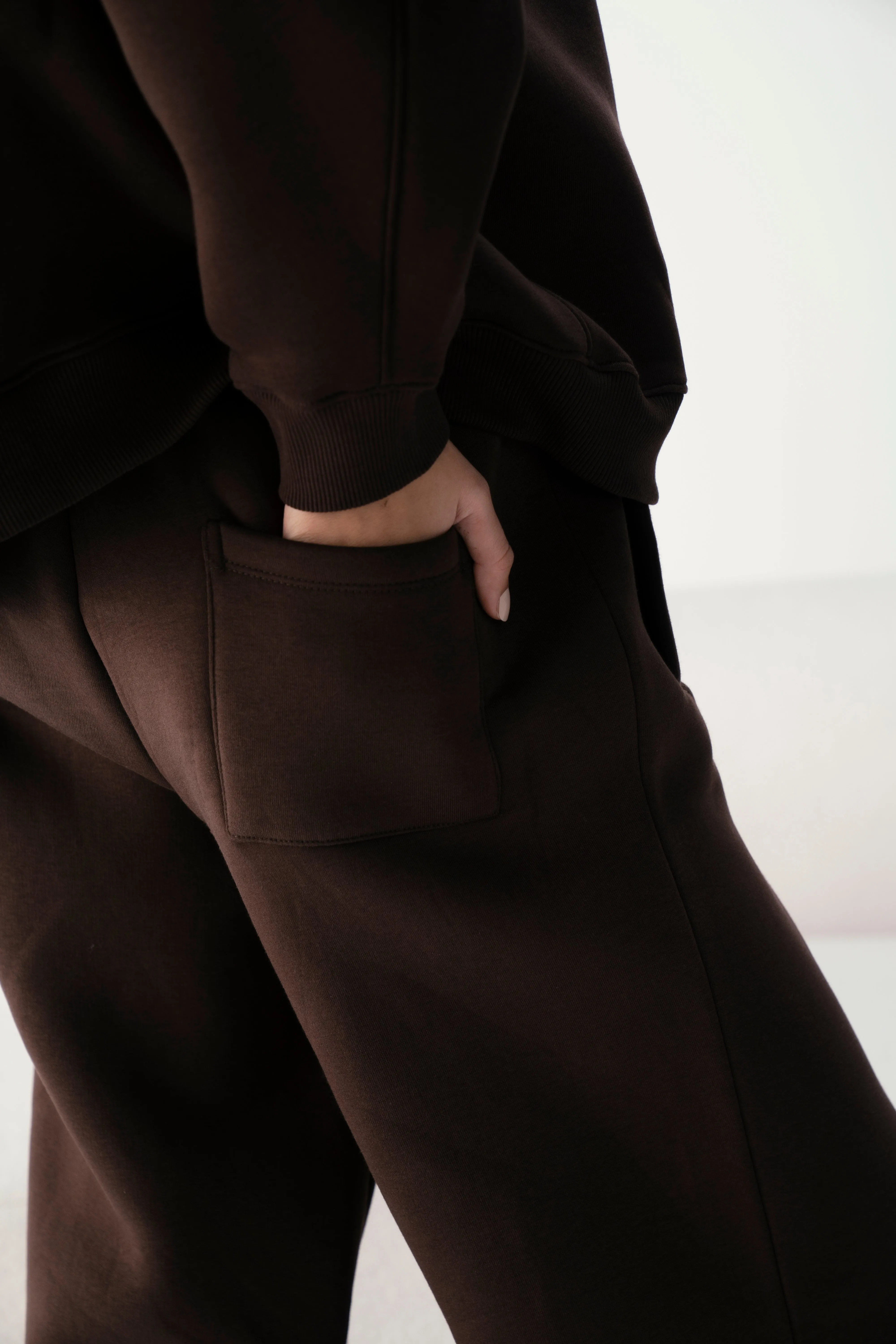 Sepia Brown Oversized Sweatpants