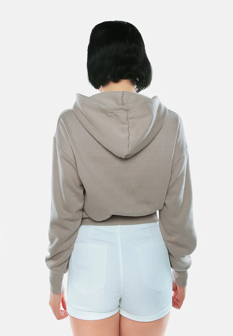 Short Baggy Knitted Hoodie