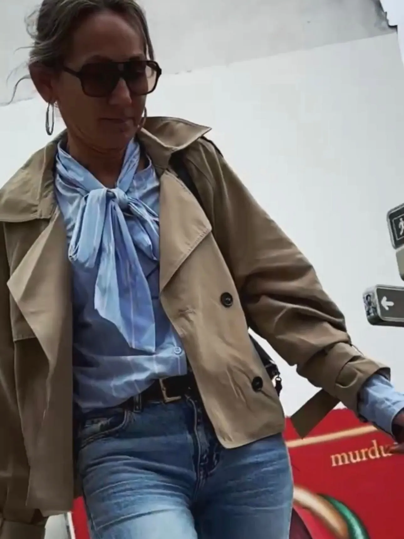 SHORT TRENCH COAT - CAMEL