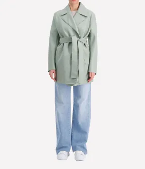 Short Trench in Sage Green