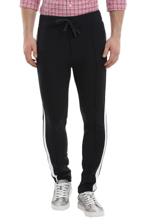 Side Colorblock Navy Sweatpants