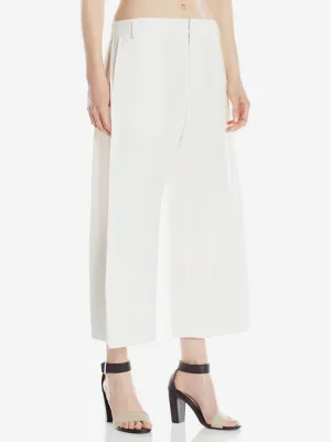Side Pleat Pants White