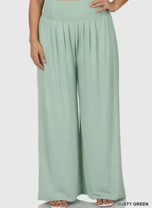 Smocked Wide Leg Pants