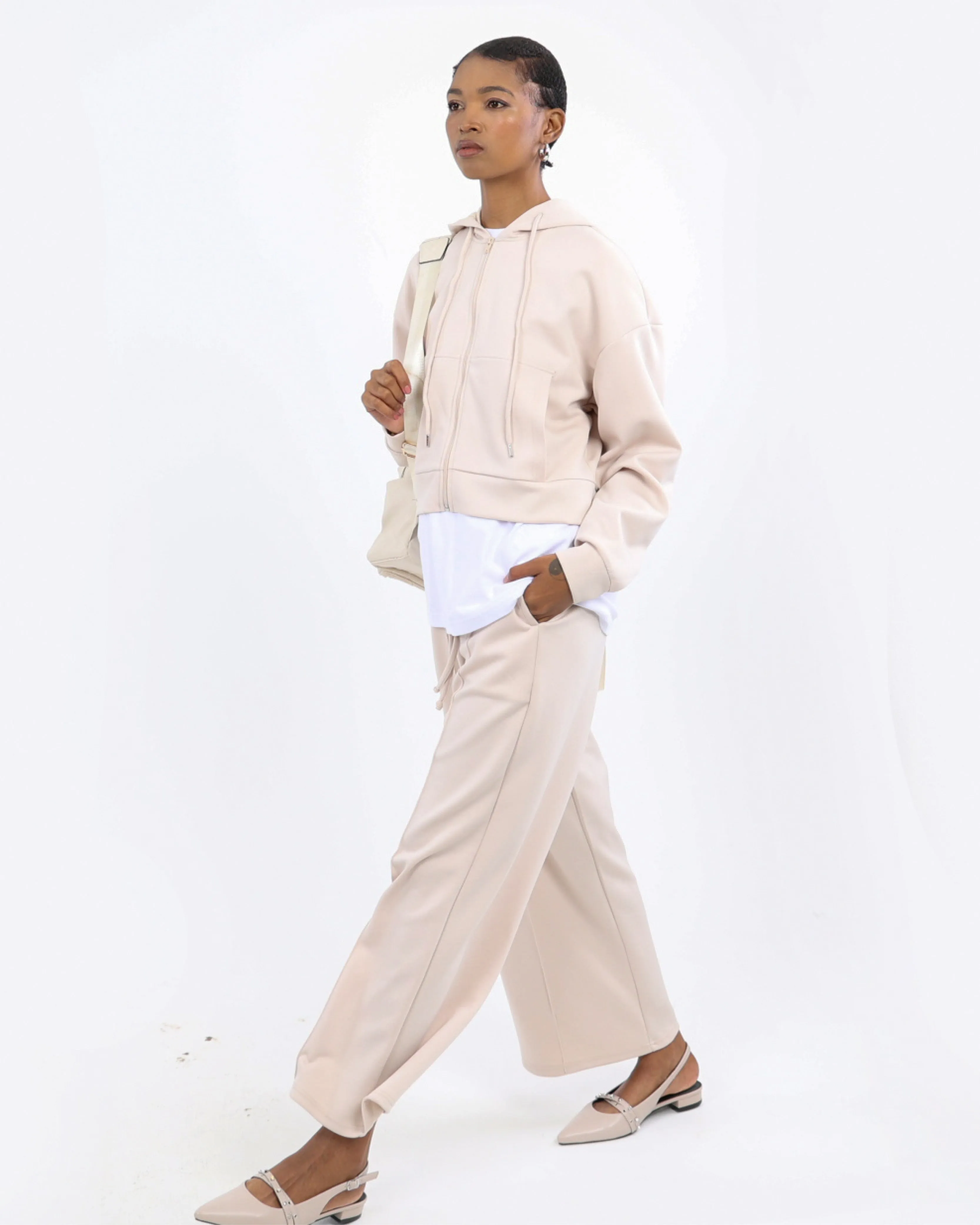 Soft Touch Pintuck Wide Leg Pants