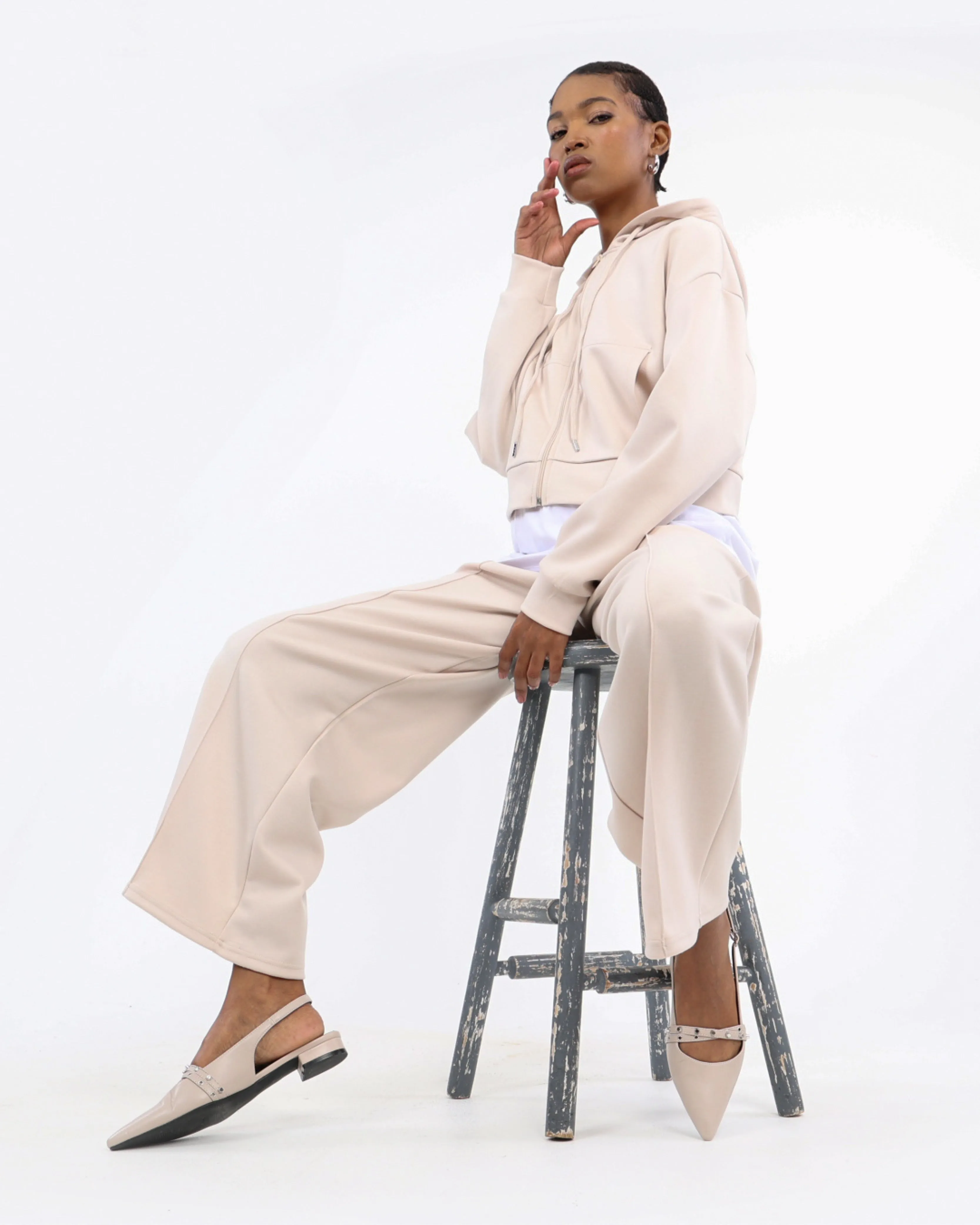 Soft Touch Pintuck Wide Leg Pants