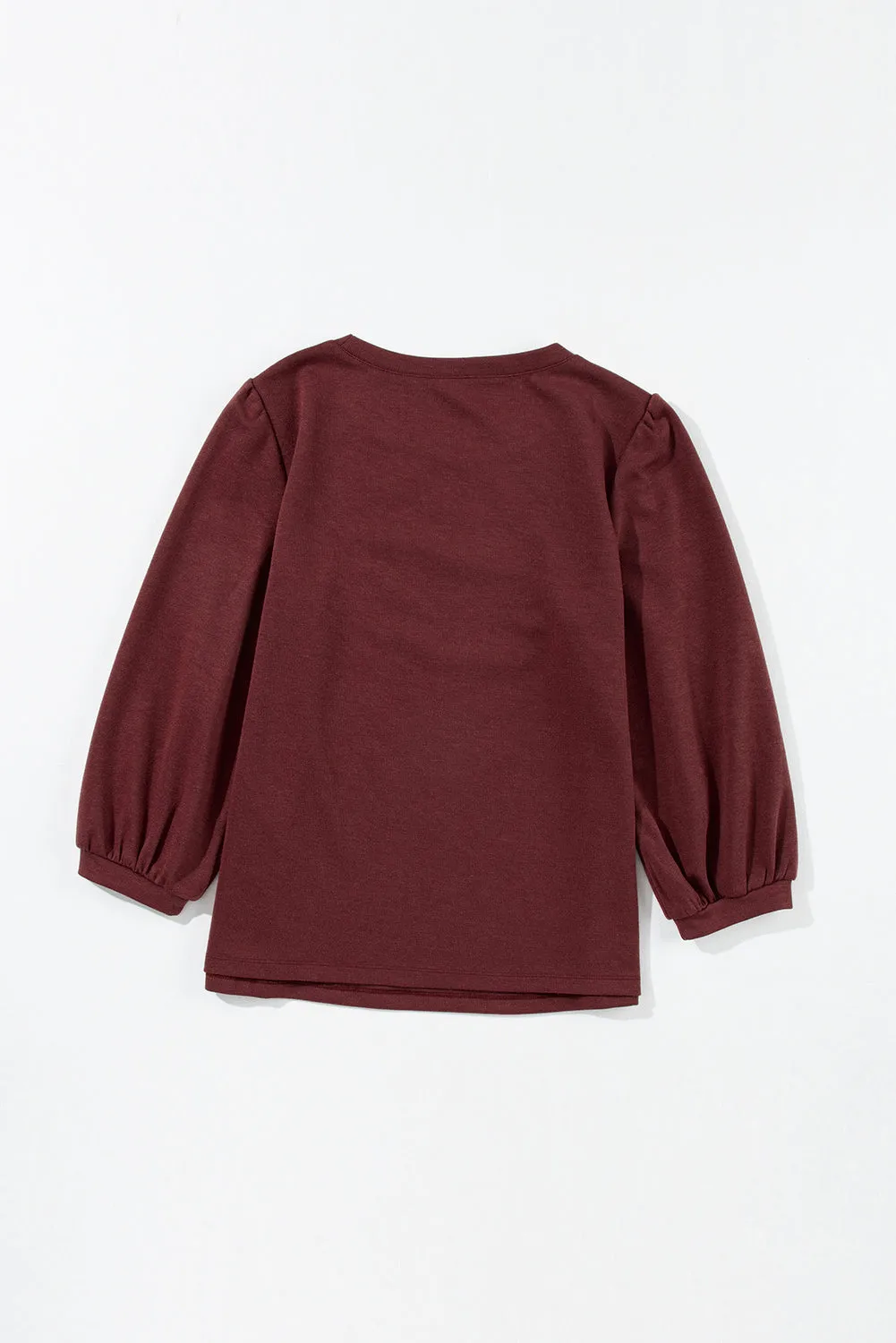 Solid Color 3/4 Sleeve Top