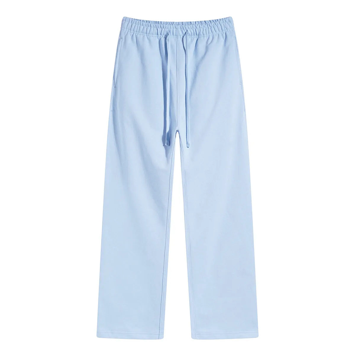 Solid Color Open Bottom Sweatpants