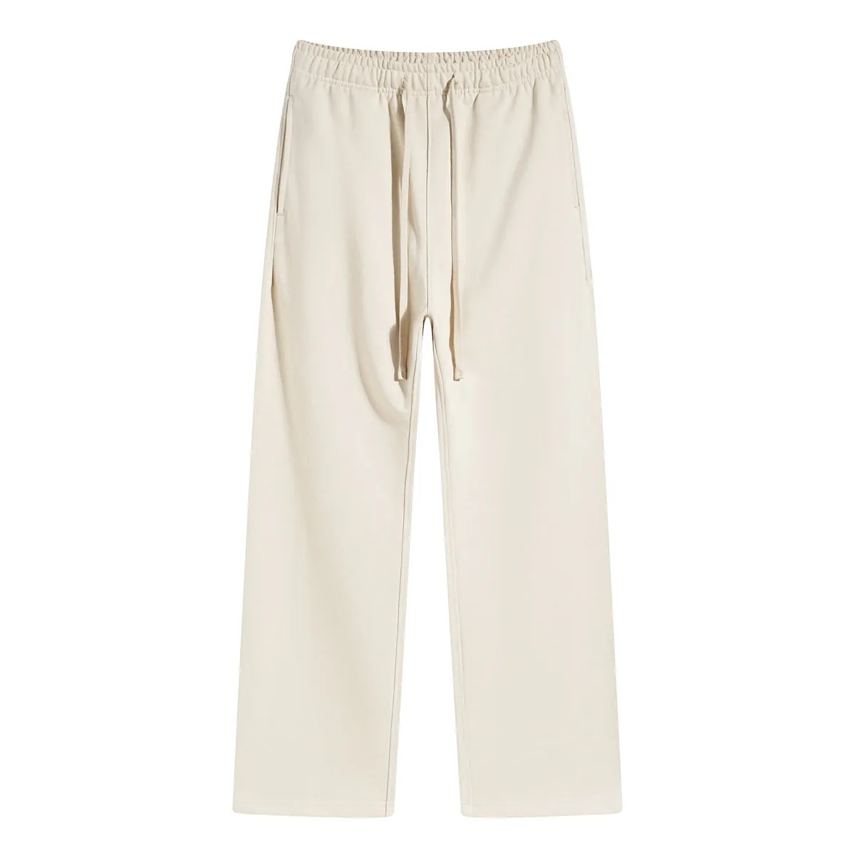 Solid Color Open Bottom Sweatpants