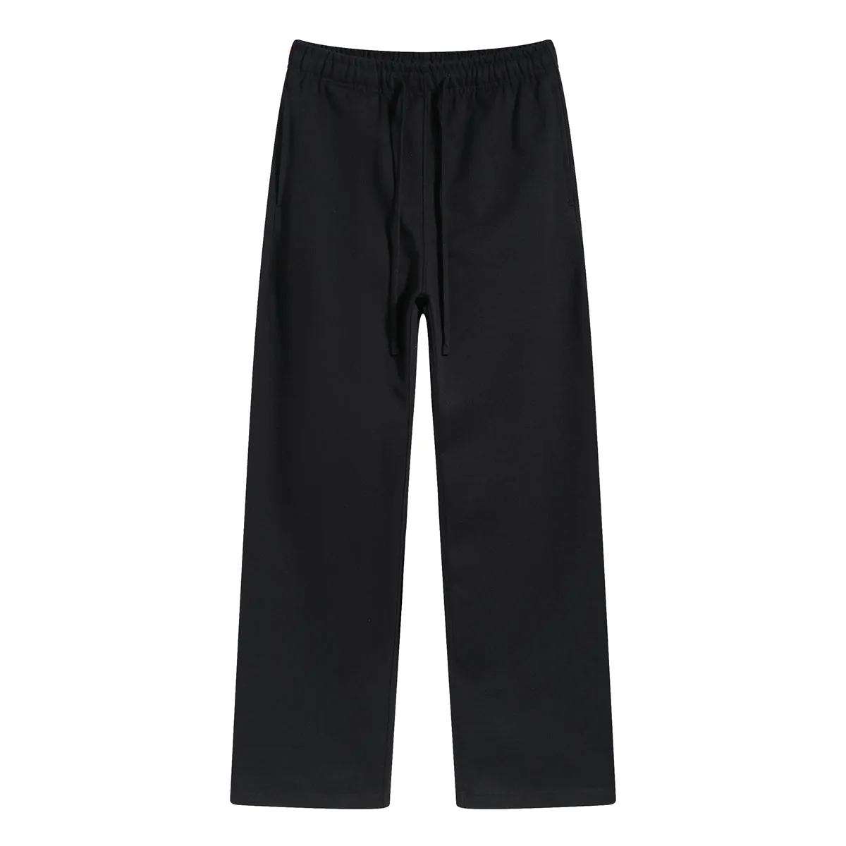 Solid Color Open Bottom Sweatpants