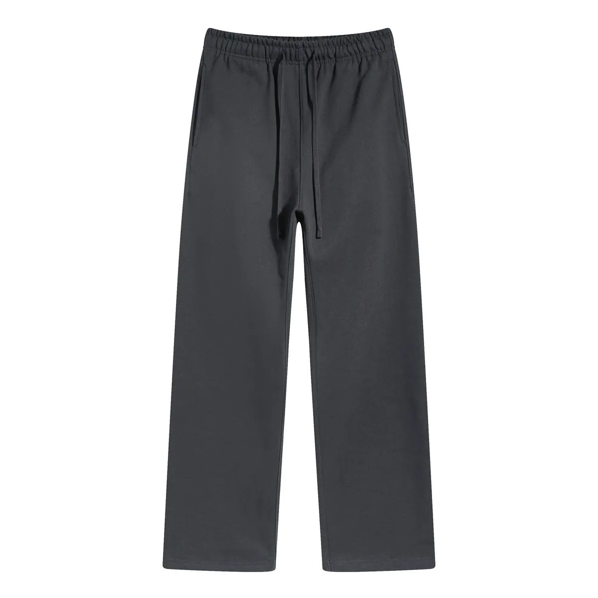 Solid Color Open Bottom Sweatpants