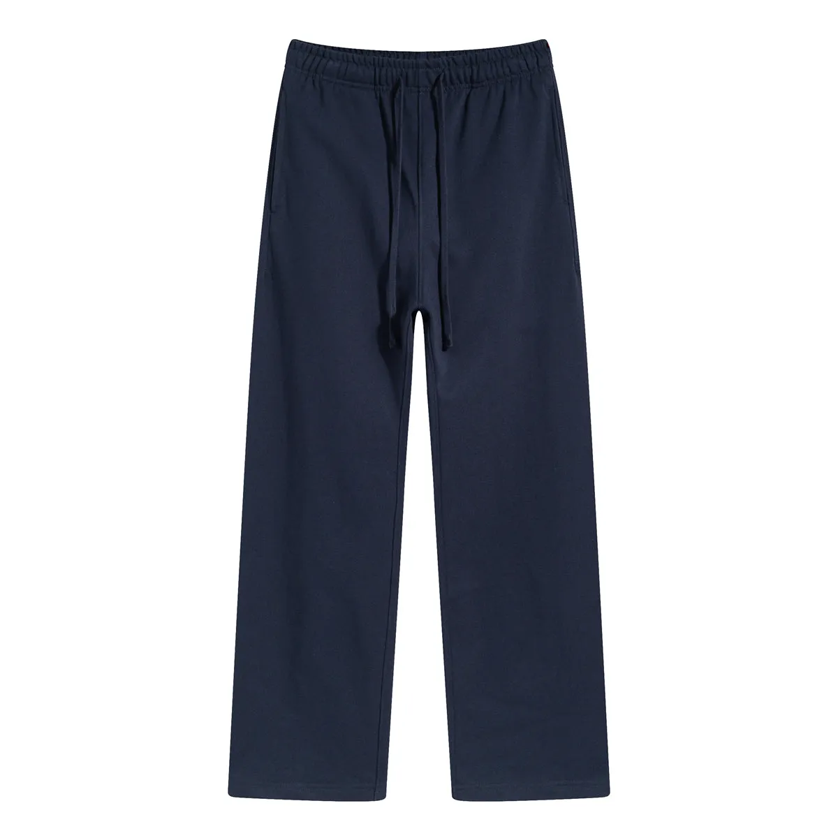 Solid Color Open Bottom Sweatpants