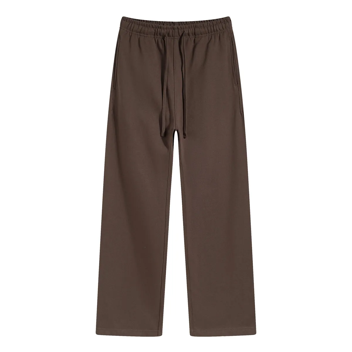 Solid Color Open Bottom Sweatpants