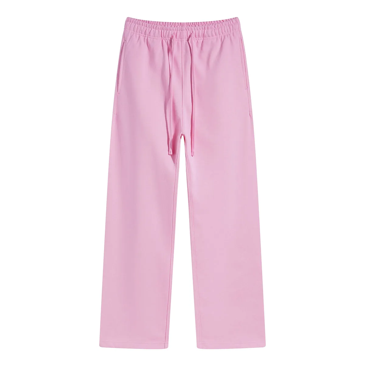Solid Color Open Bottom Sweatpants