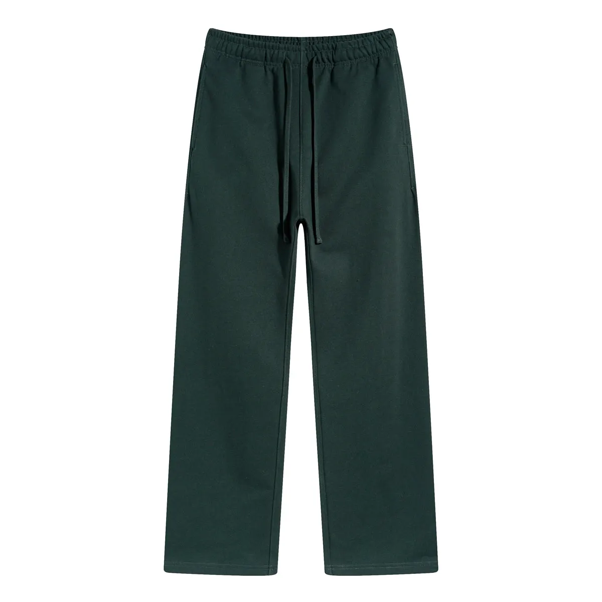Solid Color Open Bottom Sweatpants