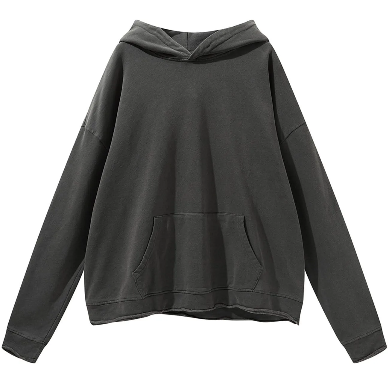 Solid Color Washed Hoodie
