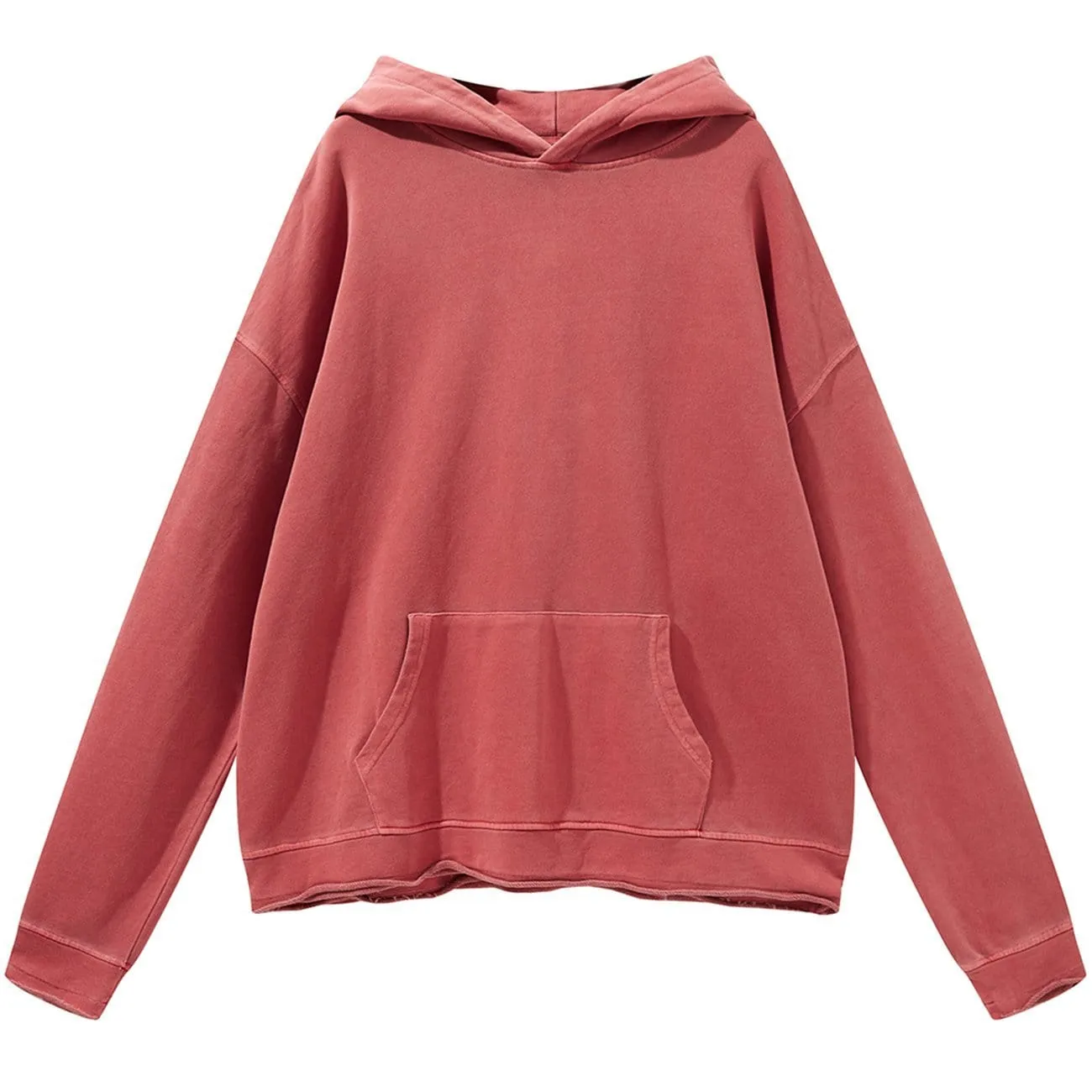 Solid Color Washed Hoodie