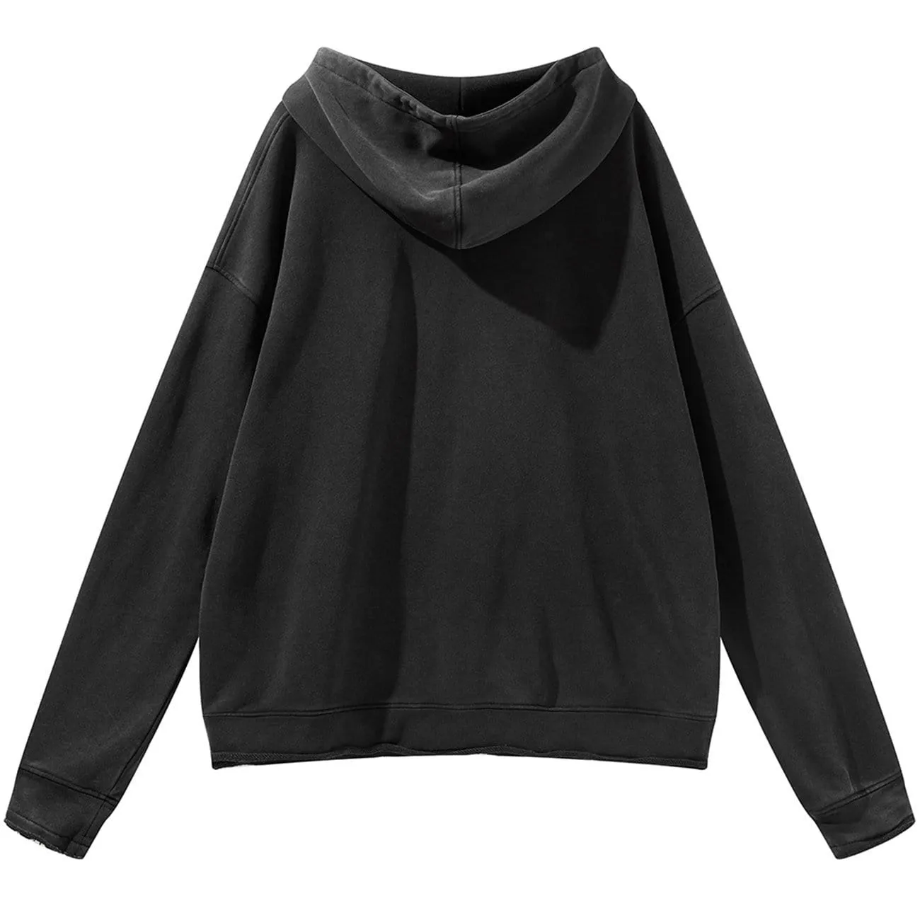 Solid Color Washed Hoodie