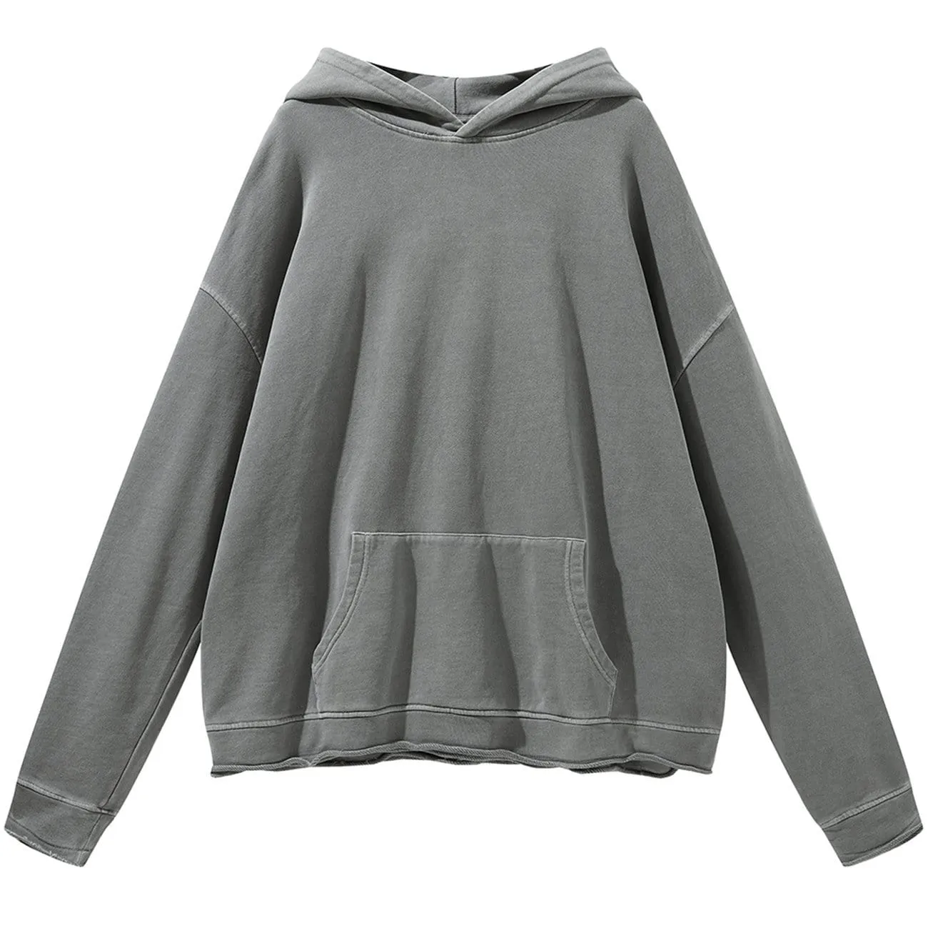 Solid Color Washed Hoodie