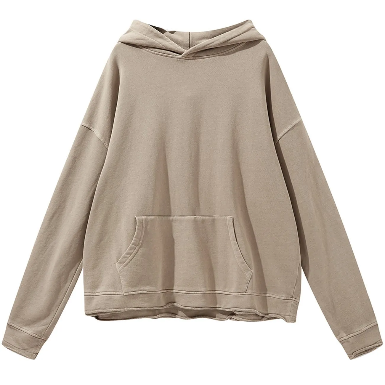 Solid Color Washed Hoodie