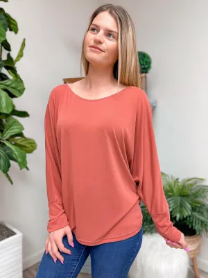 Solid Dolman Long Sleeve Top by Sew In Love