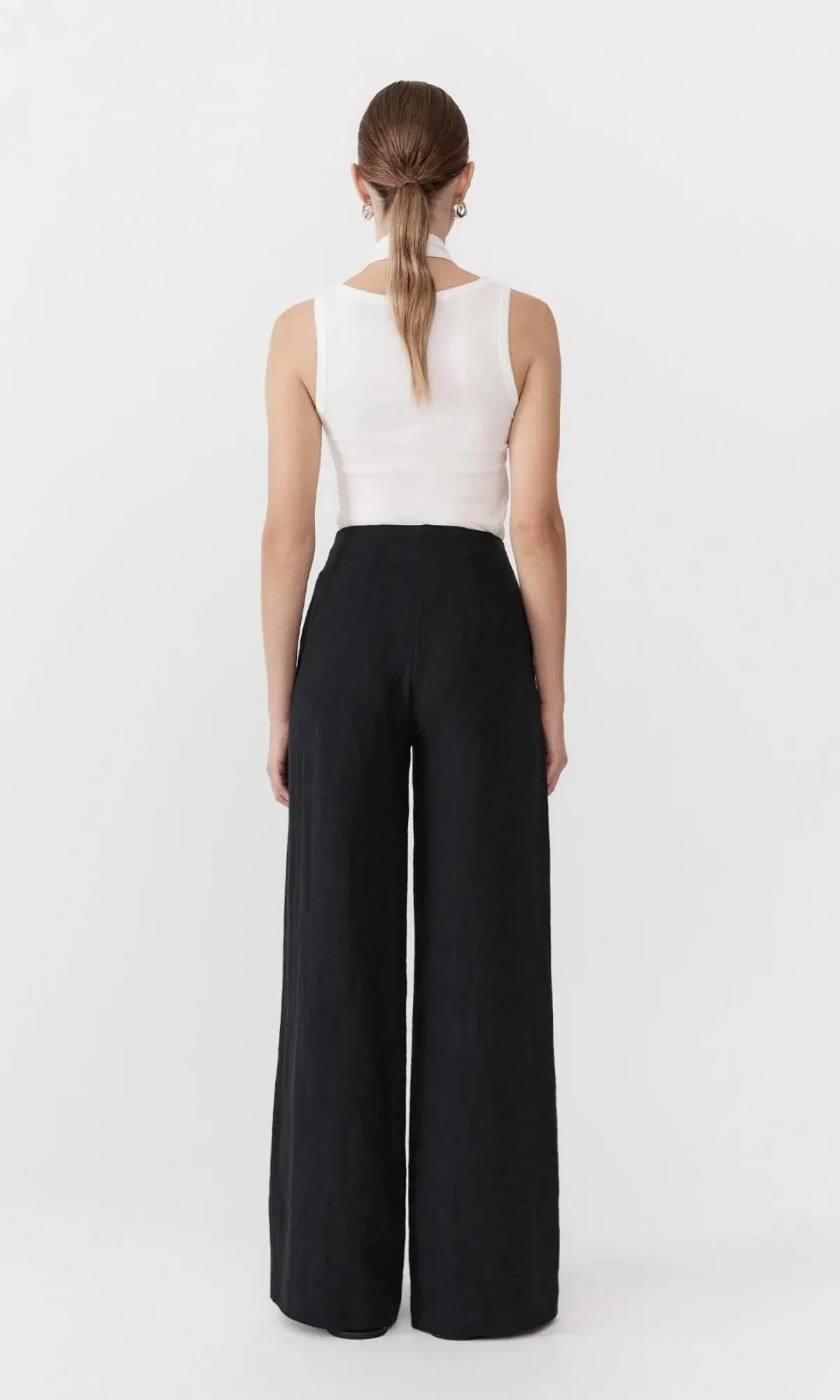 ST. AGNI | Linen Wide Leg Pants