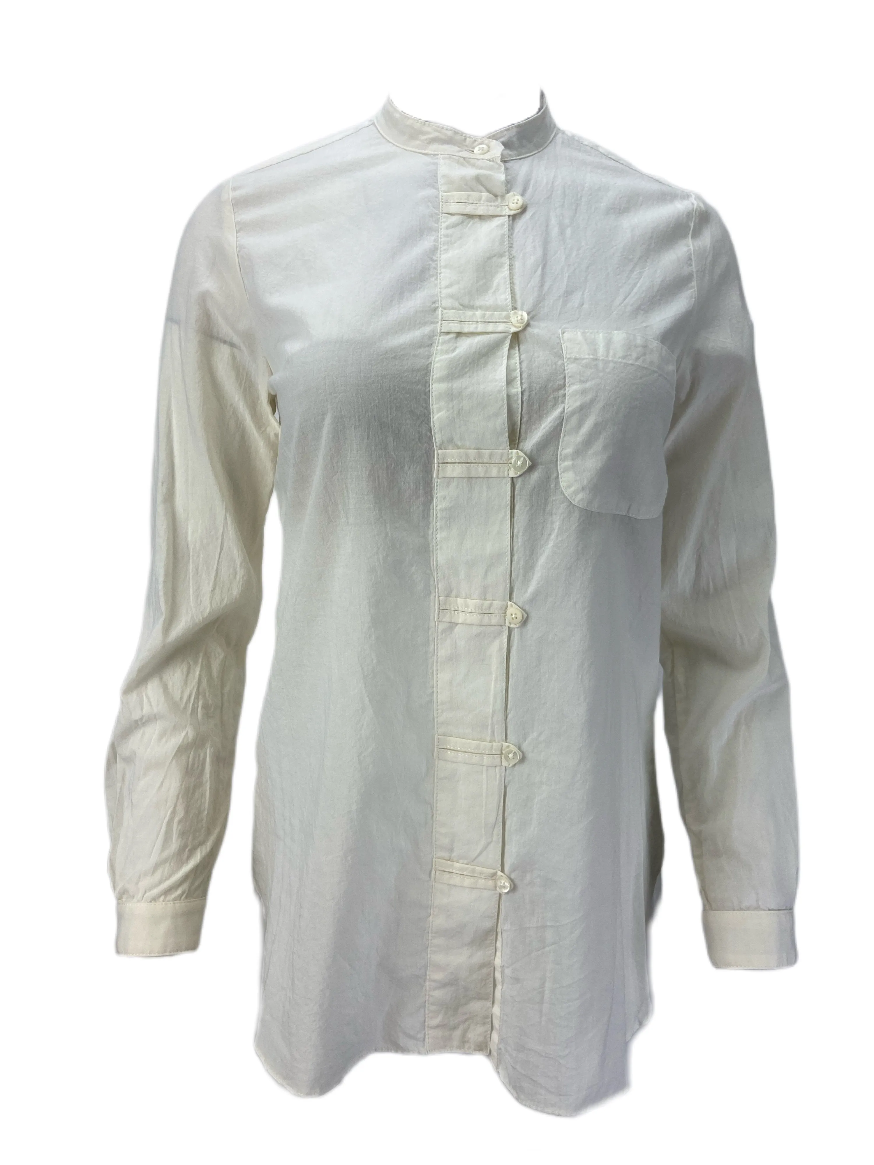 STEVEN ALAN Women's White Billy Button Down Tunic NWT