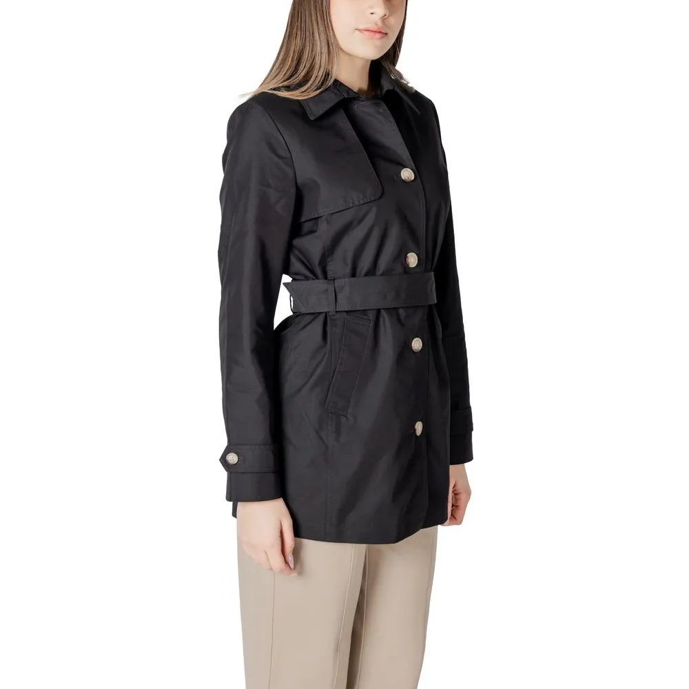 Street One Black Cotton Jackets & Coat
