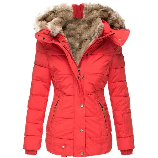 Stylish, warm women's winter coats featuring a removable fur collar