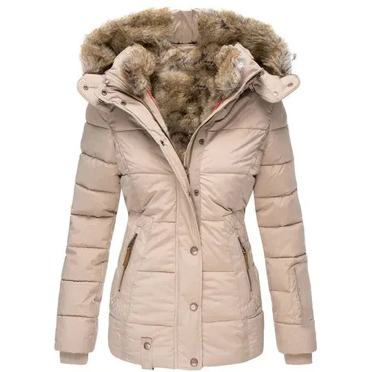 Stylish, warm women's winter coats featuring a removable fur collar