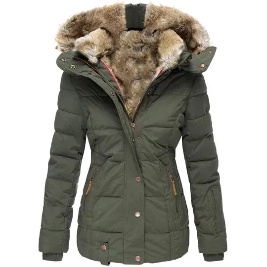 Stylish, warm women's winter coats featuring a removable fur collar