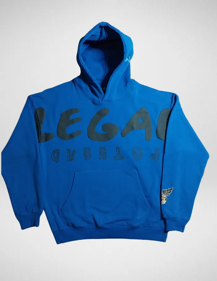 SUPER HEAVY 16 OZ. OVER-SIZED HOODED PULLOVER & Sweatpants Combo ( Design 4 )