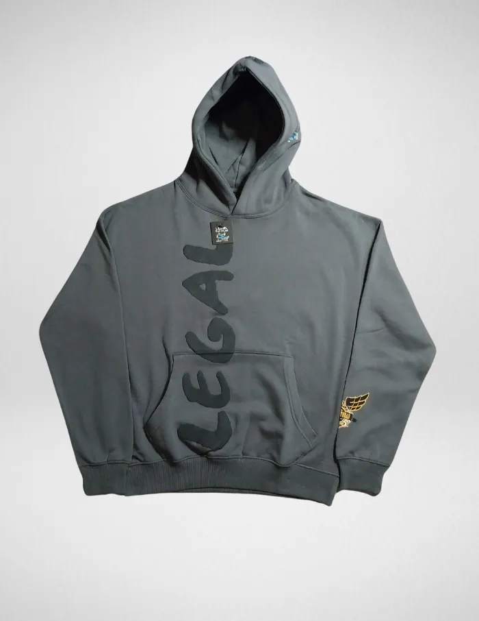 SUPER HEAVY 16 OZ. OVER-SIZED HOODED PULLOVER & Sweatpants Combo ( Design 7 )