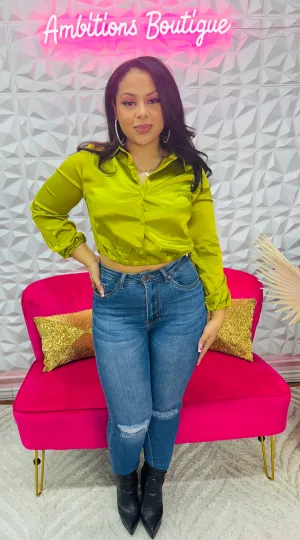 Sweet green button up