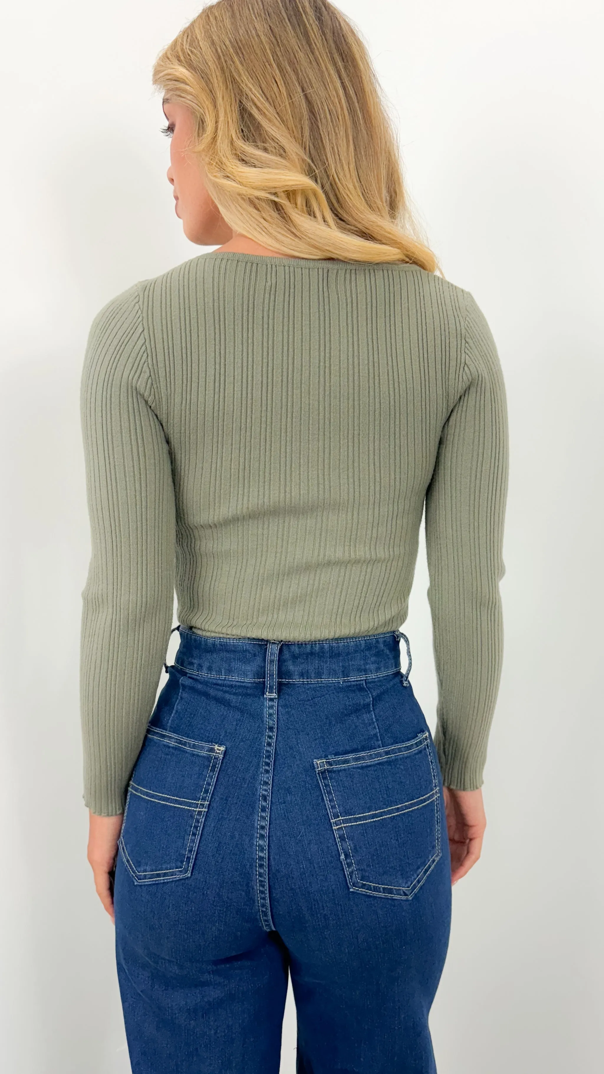 SYDNEY KNIT TOP - KHAKI
