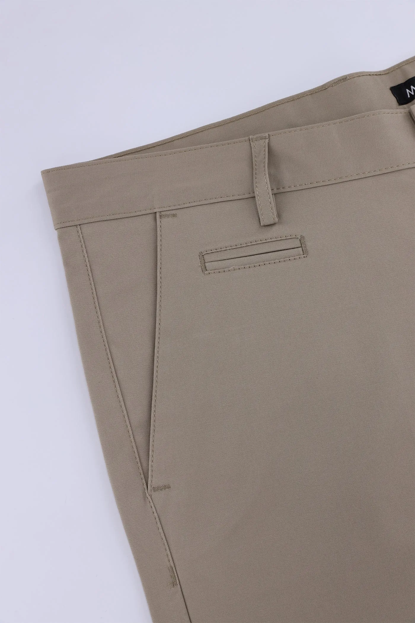 TAN BROWN TAPPERED FIT PANTS